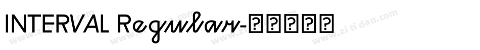 INTERVAL Regular字体转换